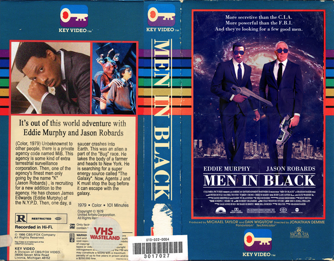 MEN IN BLACK CUSTOM VHS COVER